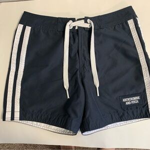 Abercrombie and Fitch men’s swim trunks dark blue size small